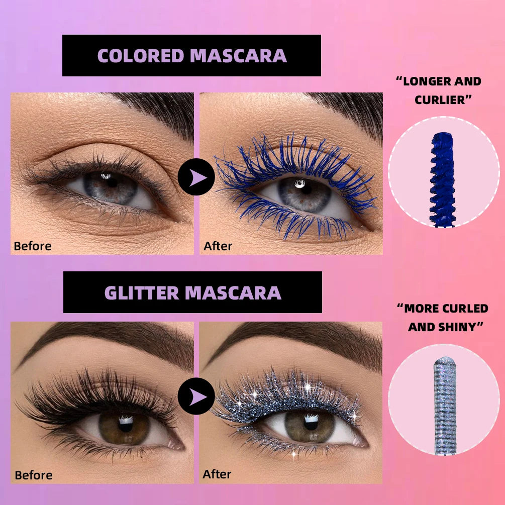 Mascara con brillo